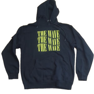 Fanjoy The Wave Pullover Hoodie Sweatshirt Black Medium